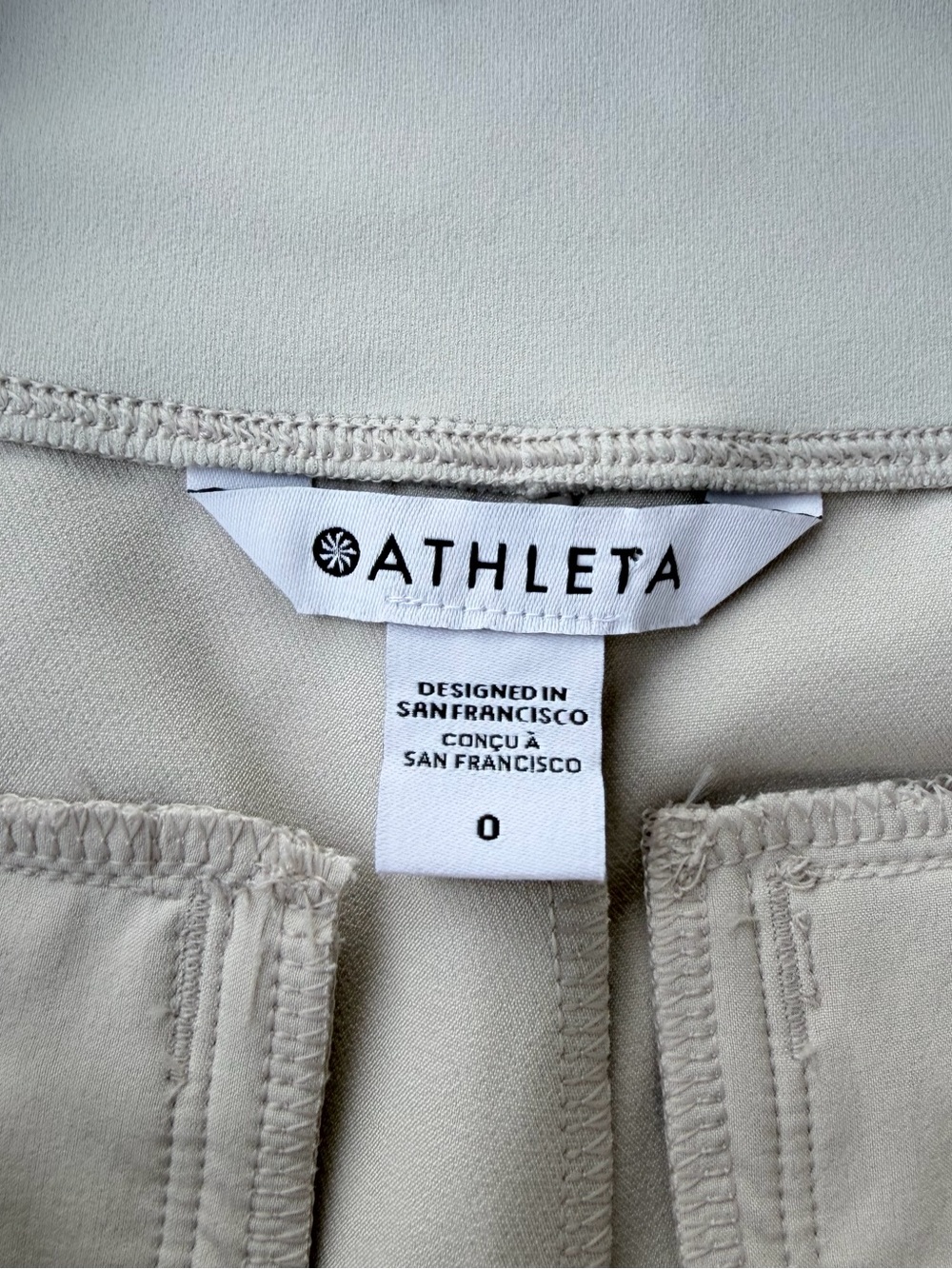 NWT Athleta Endless High Rise Straight Leg Pant - Beige Size 0 - Picture 7 of 12